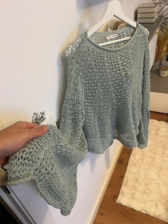 Jersey corto tejido verde