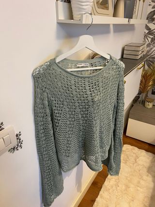 Jersey corto tejido verde