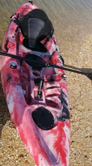 Kayak de pesca con asiento y remo