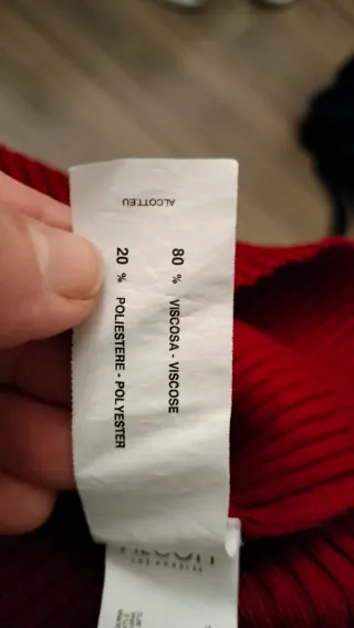 Vestito lana rosso donna