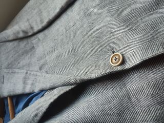 Chaqueta lino MASSIMO DUTTI T.48 – gris espigado