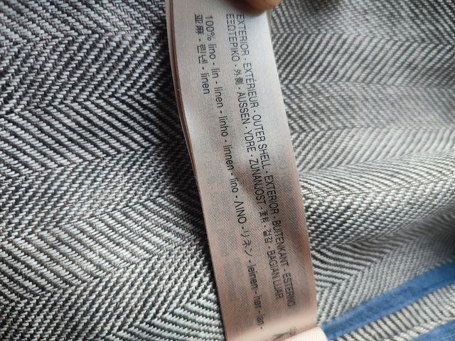 Chaqueta lino MASSIMO DUTTI T.48 – gris espigado