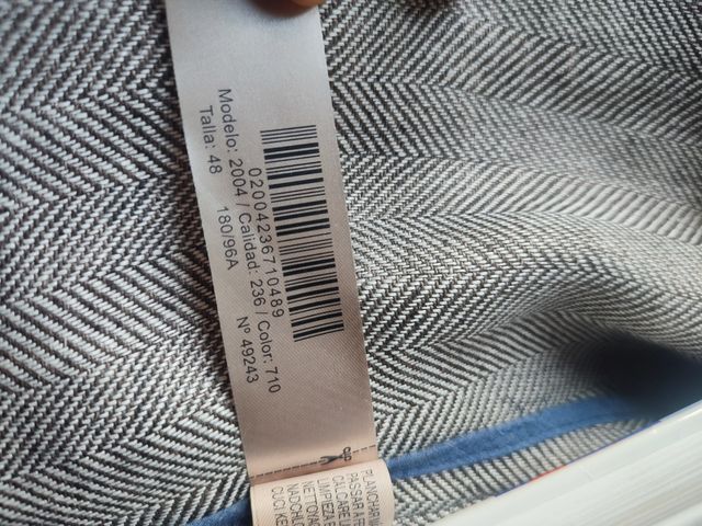 Chaqueta lino MASSIMO DUTTI T.48 – gris espigado