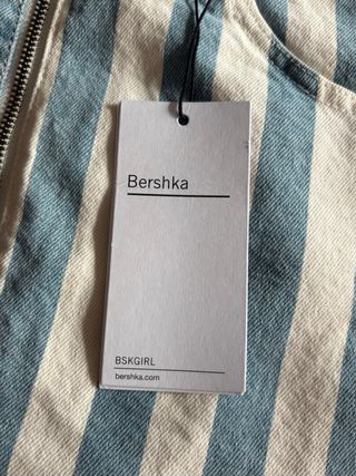 Minigonna Bershka a righe – simil jeans, taglia 34