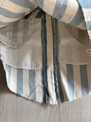 Minigonna Bershka a righe – simil jeans, taglia 34