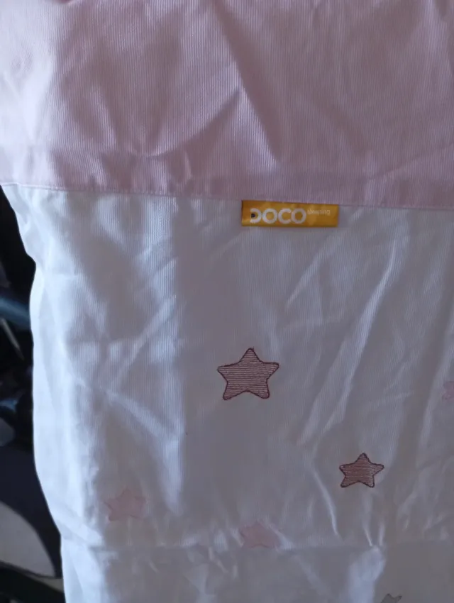 Colcha Minicuna Estrellas Rosa