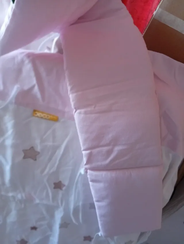 Colcha Minicuna Estrellas Rosa