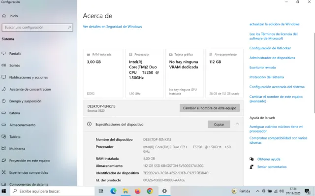 Portátil Acer Extensa 5620 Gris