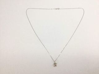 collar oro 18k con diamante de laboratorio 23cm