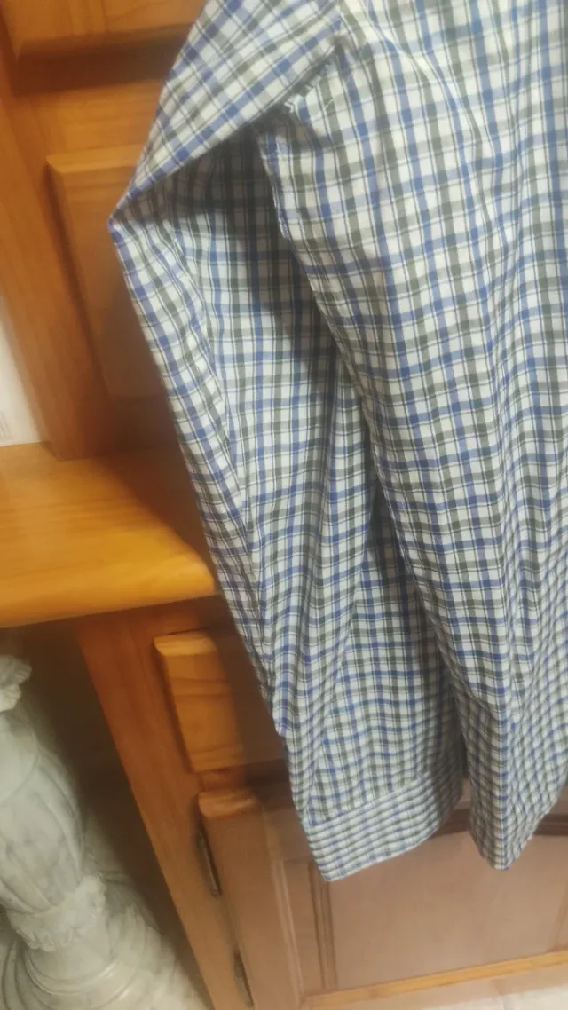 Camisa de cuadros TEX azul y blanco XXL