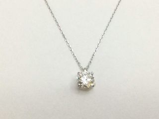 collar oro 18k con diamante de laboratorio 23cm