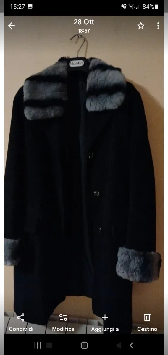 Cappotto Max Mara lana nero
