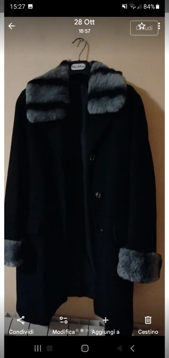 Cappotto Max Mara lana nero