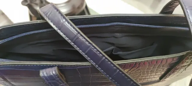 Bolso azul asa corta y larga