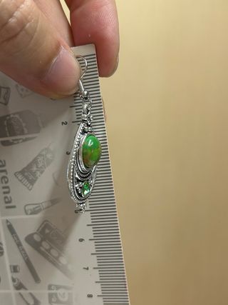 Pendientes Plata y Piedra Verde