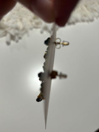 Pendientes hechos a mano oro y verde.