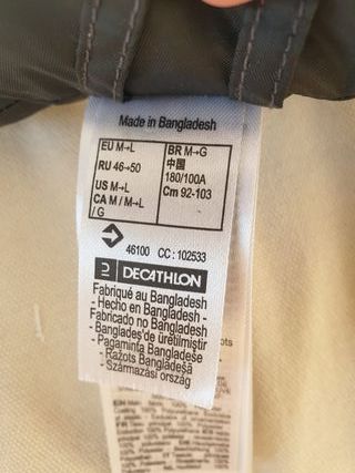 Chubasquero Quechua RAINCUT 1/2 ZIP Talla M/L