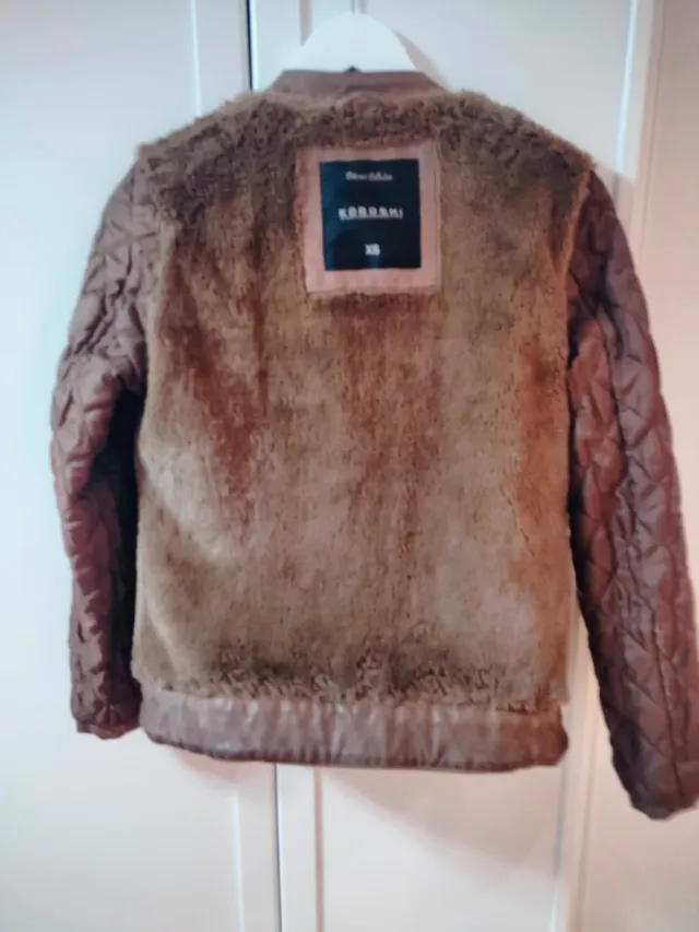 Cazadora cuero marrón Korosi