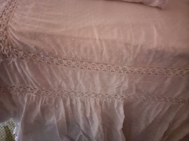 Colcha antigua plumeti  con cuadrante cama 90