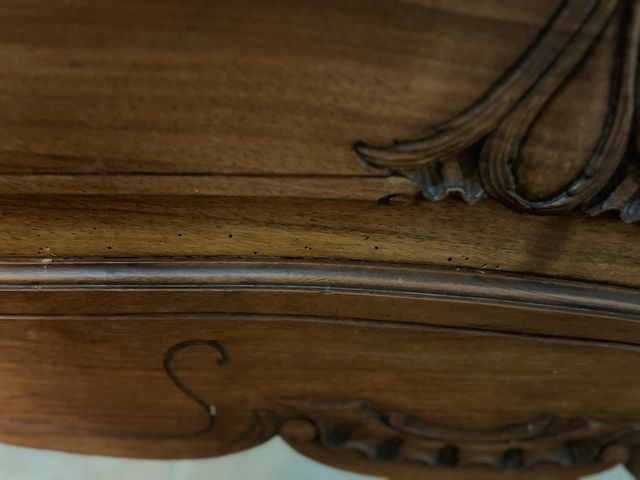 Cama Luis XV Madera Maciza