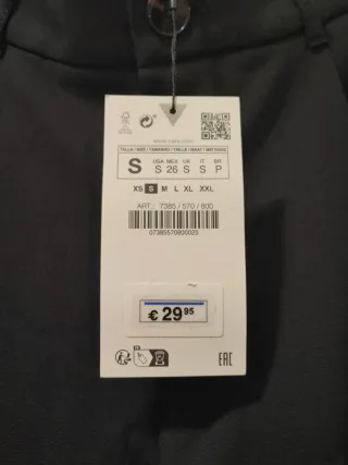 ZARA - Lote 3 Pantalones Pinzas Negros