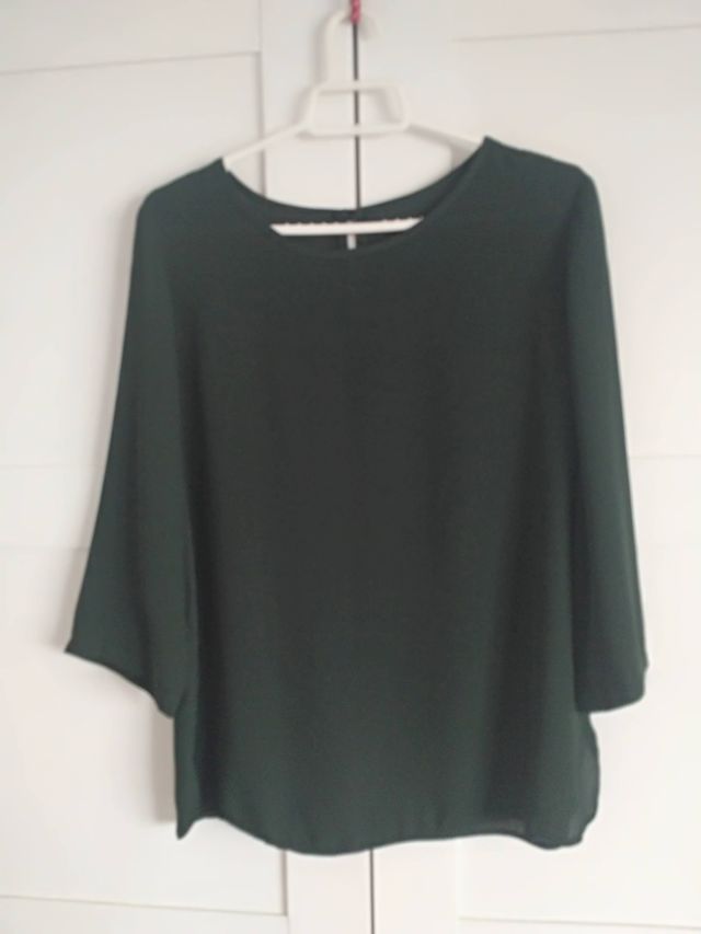 Blusa manga tres cuartos. Mango. Talla M