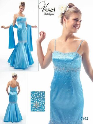 Vestido de fiesta azul talla 42