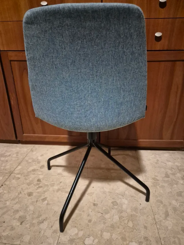 4 Sillas de comedor tela y metal (c/u)