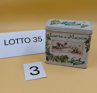 Scatola in latta vintage caramelle "Latte e Menta"