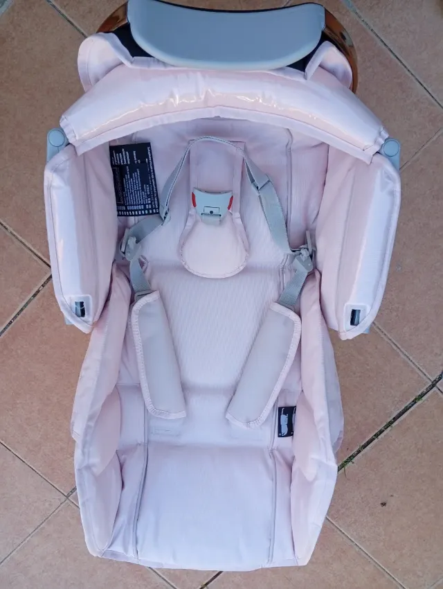 Base Silla Bebecar Revestimiento Rosa