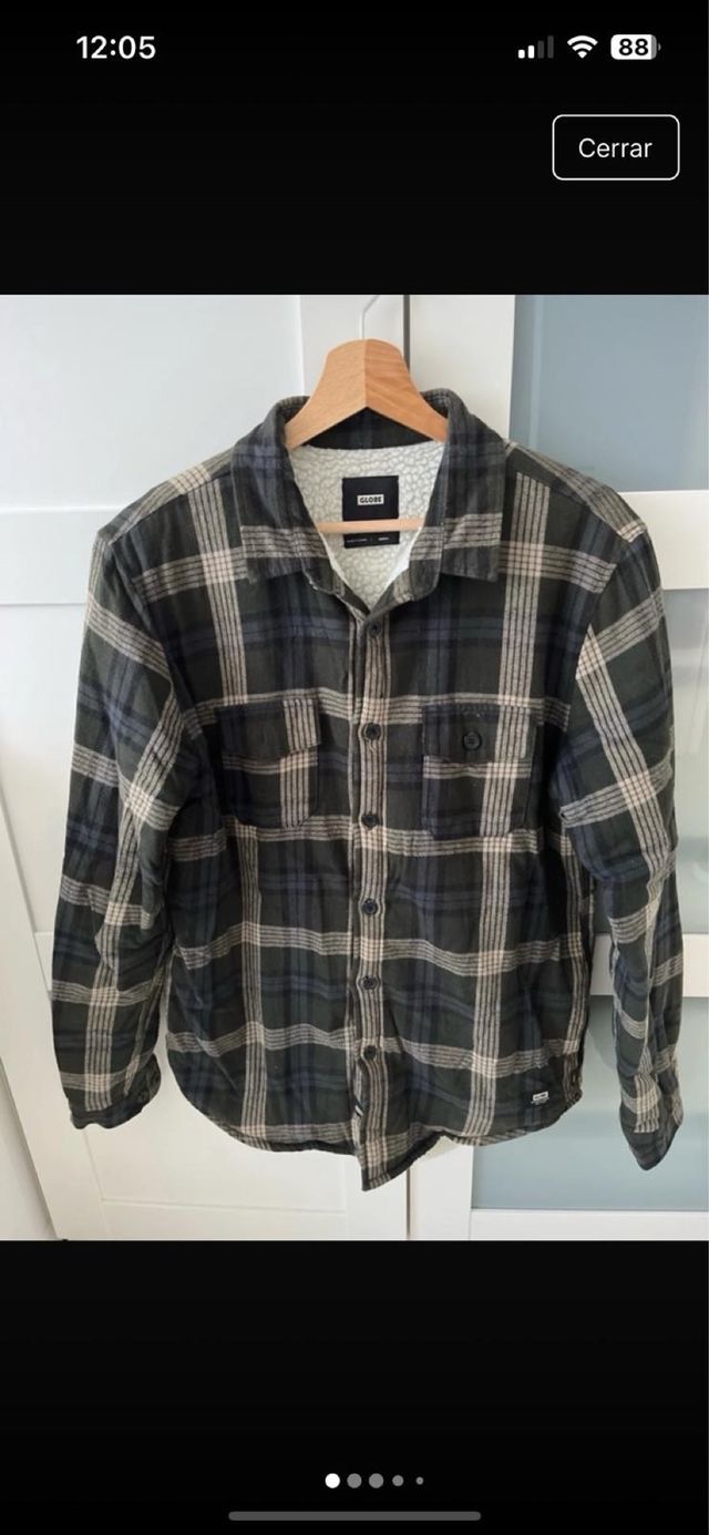 Camisa de cuadros con borrego talla M