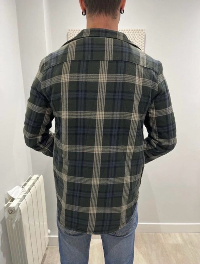 Camisa de cuadros con borrego talla M