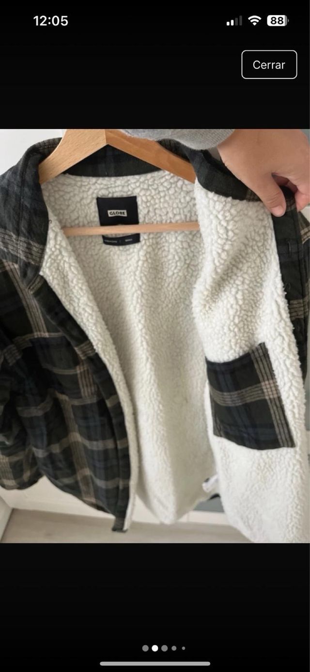 Camisa de cuadros con borrego talla M