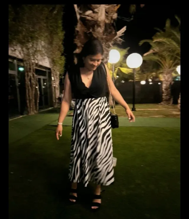 Vestido estampado cebra negro y blanco