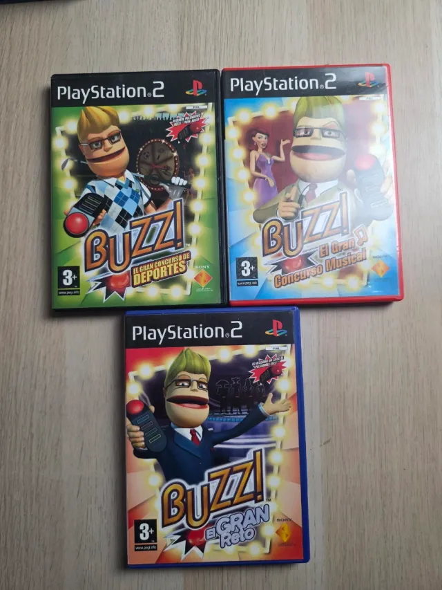 Pack 3 Juegos Buzz PS2