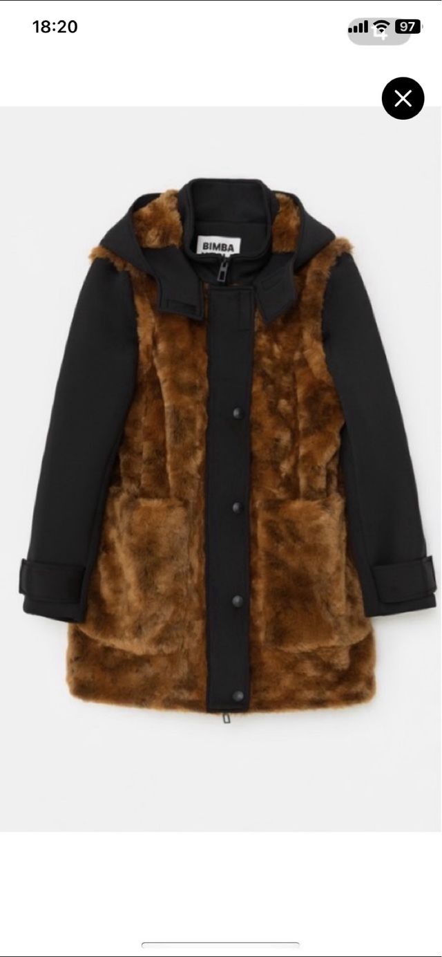 Chaquetón BIMBA Negro y Marrón