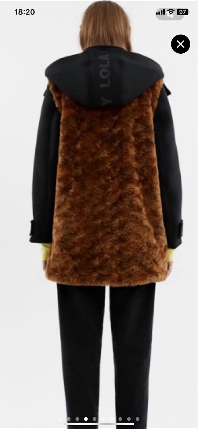 Chaquetón BIMBA Negro y Marrón