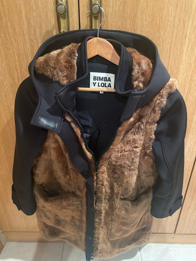 Chaquetón BIMBA Negro y Marrón