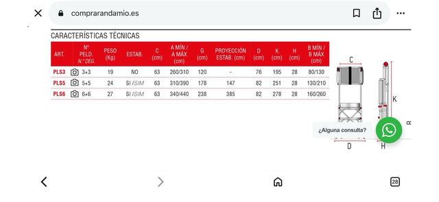 Escalera aluminio profesional faraone