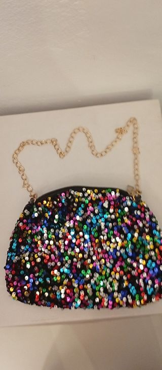 Bolso de fiesta lentejuelas multicolor