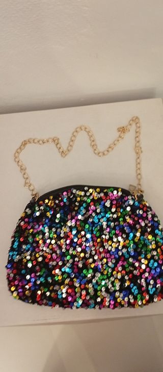 Bolso de fiesta lentejuelas multicolor