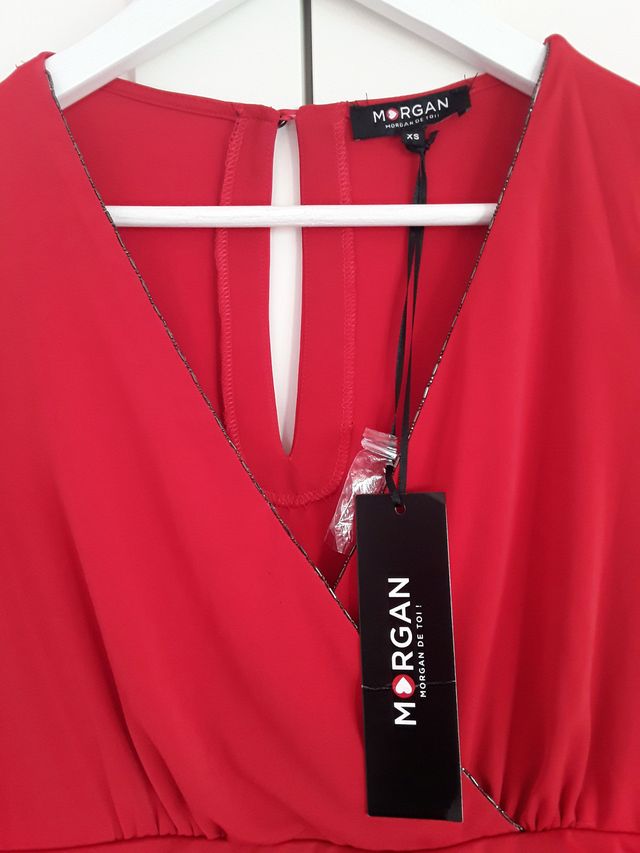 Vestido CON ETIQUETA manga larga. Morgan Talla XS