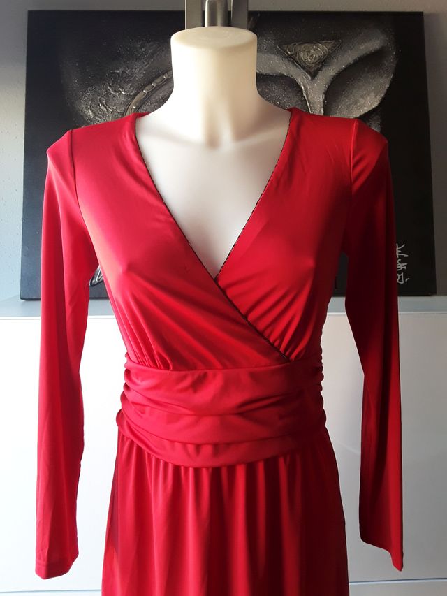 Vestido CON ETIQUETA manga larga. Morgan Talla XS