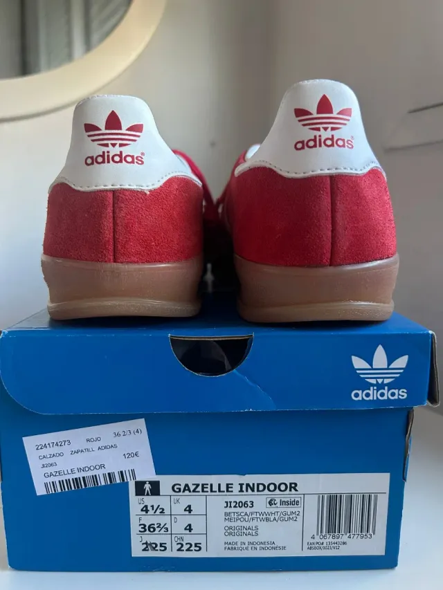 Adidas Gazelle Indoor Rojas Talla 36.5