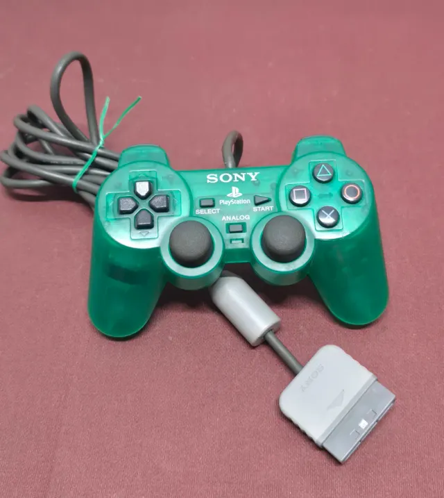 Controller PS1 Sony Verde Trasparente