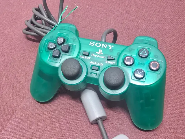 Controller PS1 Sony Verde Trasparente