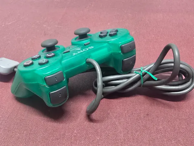 Controller PS1 Sony Verde Trasparente