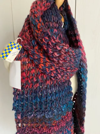 Sciarpa D. Moretti unisex frange multicolor