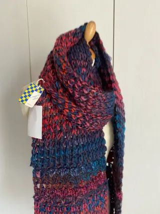 Sciarpa D. Moretti unisex frange multicolor