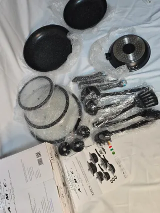 Set Padelle A.M.C. 11 Pezzi Pietra Lavica